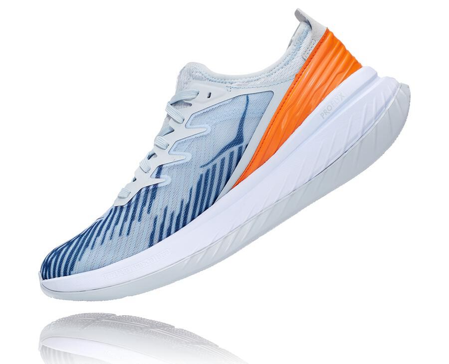 Tenis Hoka One One Feminino Branco/Azuis - Carbon X-Spe - 925-QUZMNK